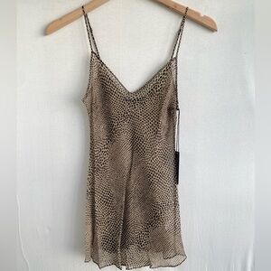 Sheer natural silk animal print cami